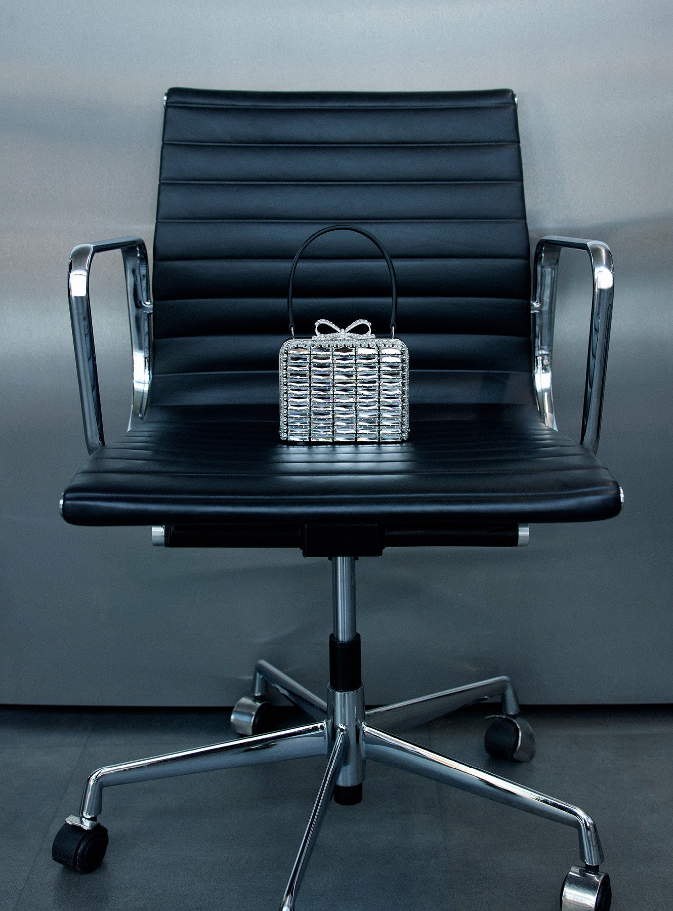 Silver Crystal Micro Bag