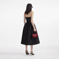 Black Taffeta Midi Dress