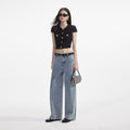 Black Jewel Button Knit Top