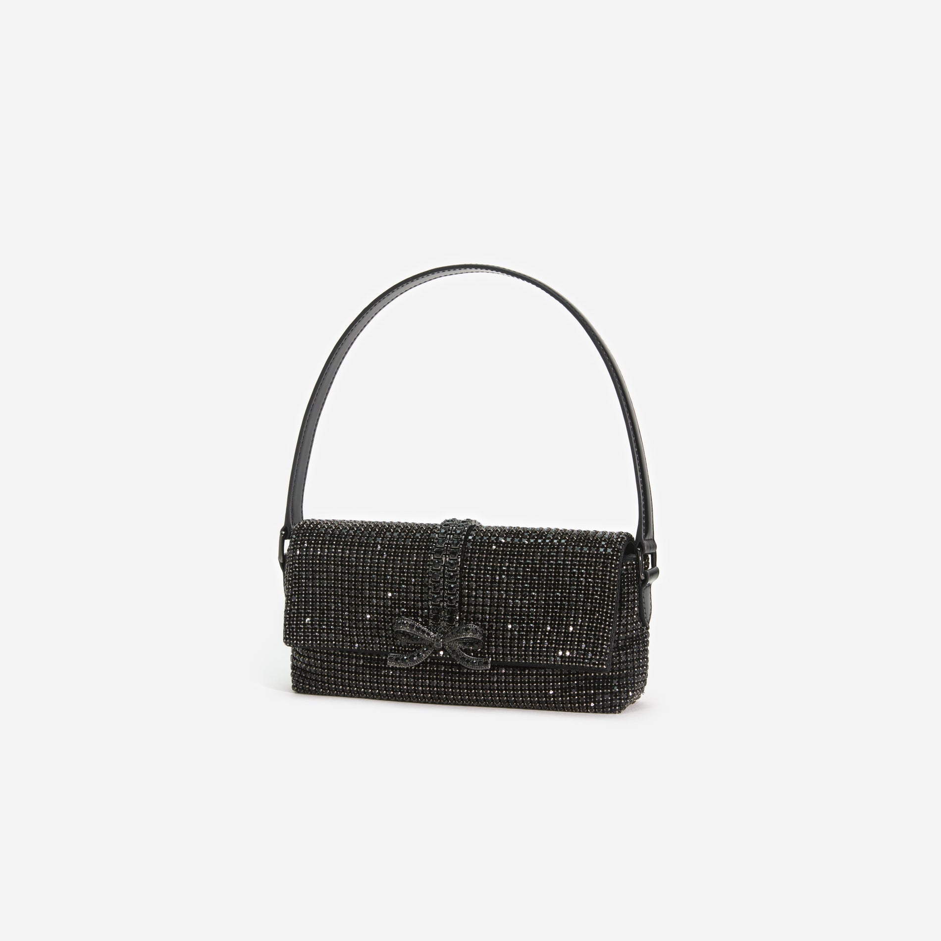 Black Rhinestone Chainmail Shoulder Bag