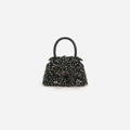 Black Embellished Micro Bow Bag