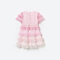 Pink Mesh Dot Mini Dress