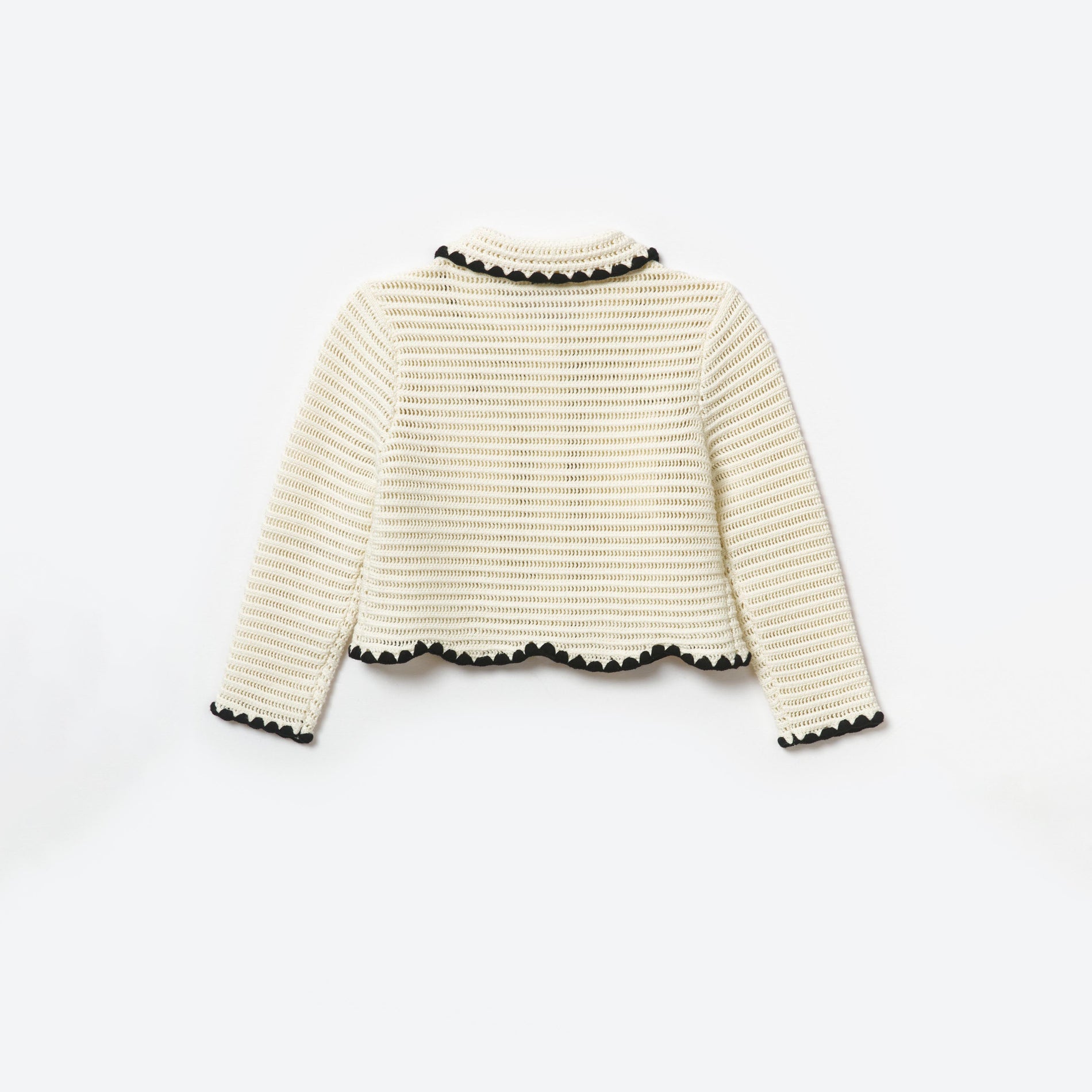 Cream Crochet Cardigan