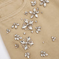 Embellished Denim Cargo Maxi Skirt
