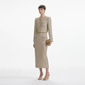 Gold Boucle Midi Skirt