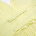 Yellow Chiffon Midi Dress