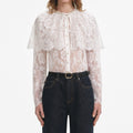 White Lace Cape Top