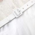 White Lace Cape Maxi Dress