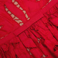 Red Bow Embroidered Midi Dress