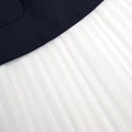 Navy Taffeta Midi Dress