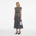 Houndstooth Tailored Midi Dress
