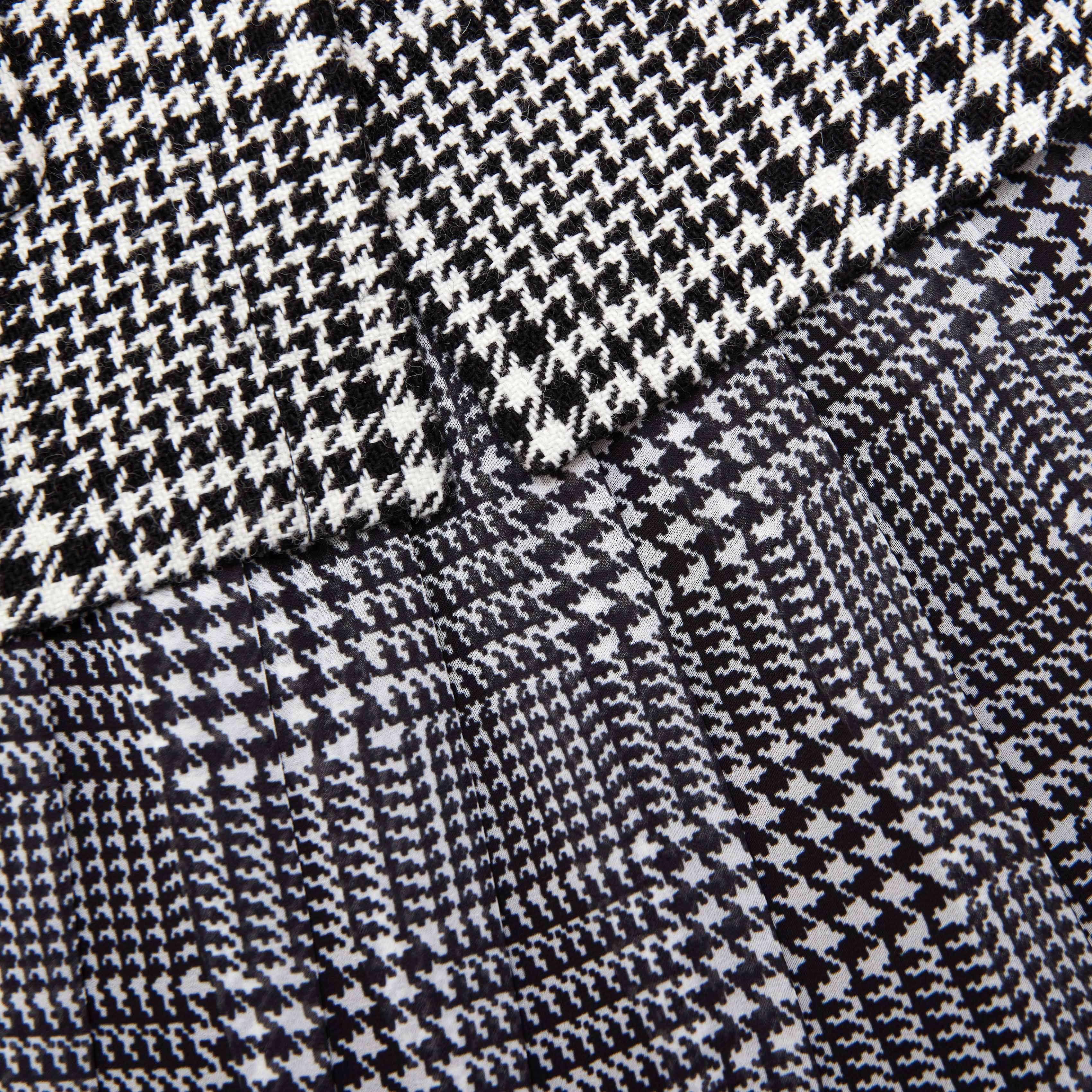 Houndstooth Tailored Midi Dress