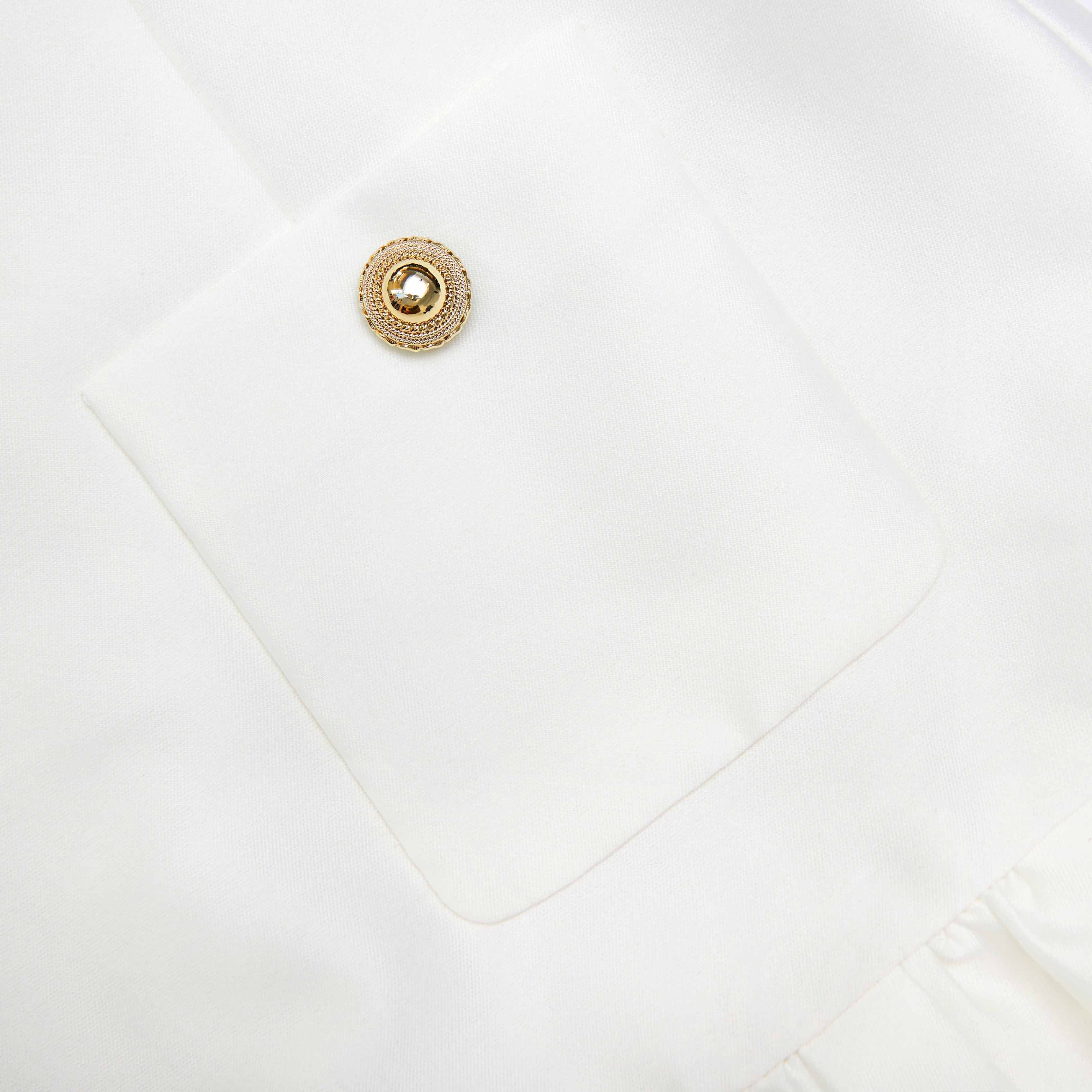 Cream Taffeta Mini Dress
