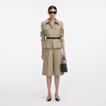 Beige Twill Playsuit