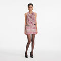 Pink Check Chainmail Skirt