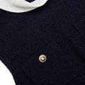 Navy Boucle Sleeveless Midi Dress