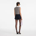 Navy Boucle Skort