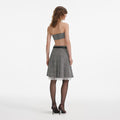 Prince Of Wales Check Pleated Midi Skirt