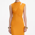 Burnt Orange Jersey Cut Out Maxi Dress