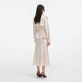 Cream Twill Midi Dress