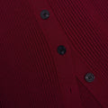 Burgundy Cut Out Rib Knit Midi Dress