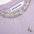 Lilac Crystal Trim Cardigan