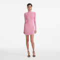Pink Viscose Knit Mini Dress