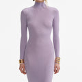 Lilac Viscose Knit Maxi Dress