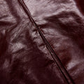 Burgundy Leather Mini Skirt