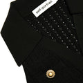 Black Pointelle Knit Mini Dress