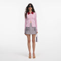 Pink Merino Wool Cardigan