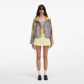 Grey Nylon Cropped Windbreaker