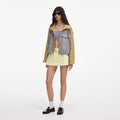 Grey Nylon Cropped Windbreaker