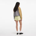 Grey Nylon Cropped Windbreaker