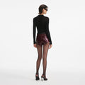 Black Viscose Knit Bodysuit