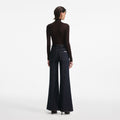 Brown Viscose Knit Top