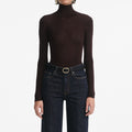 Brown Viscose Knit Top
