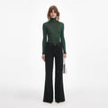 Green Viscose Knit Top