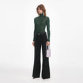 Green Viscose Knit Top