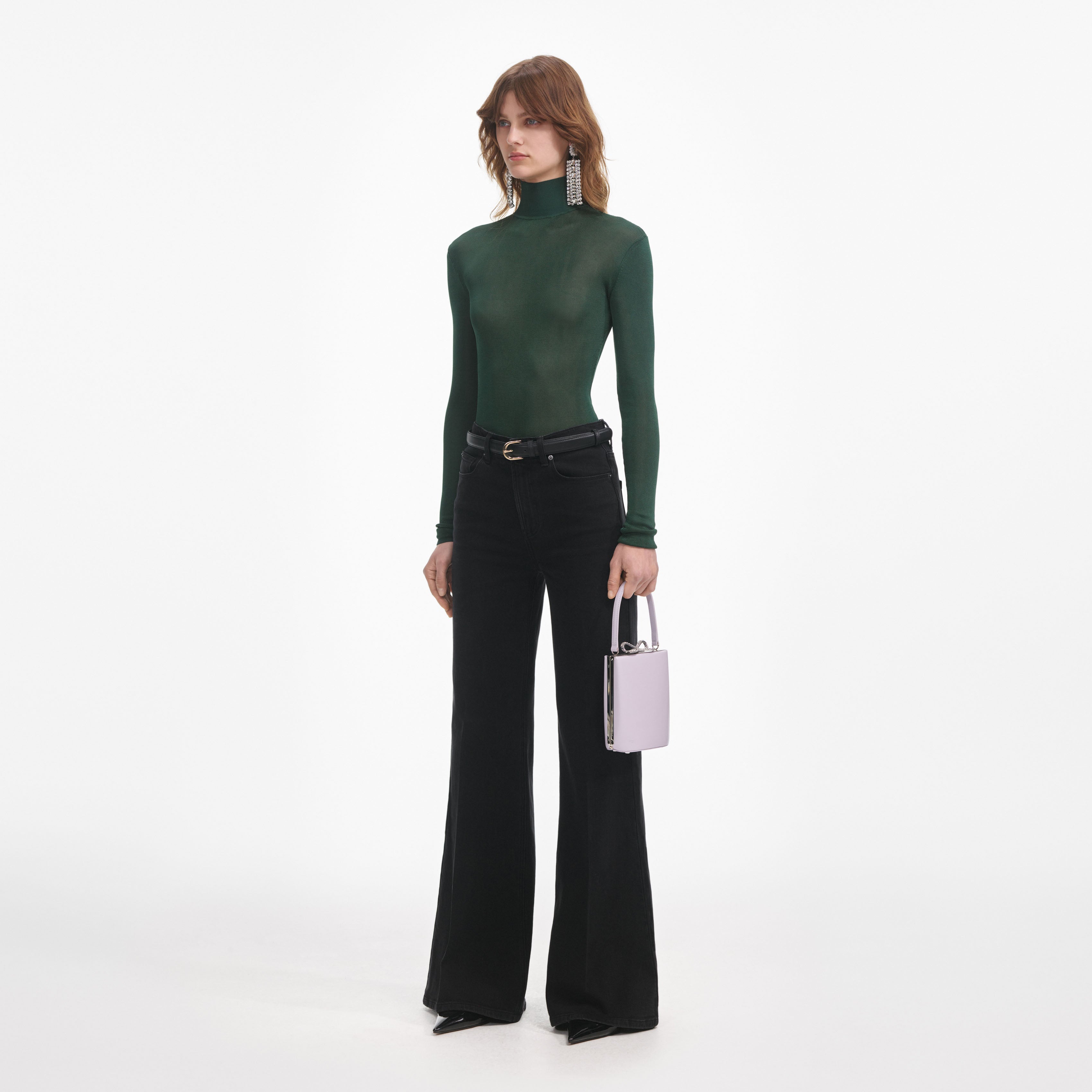 Green Viscose Knit Top