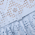 Blue Cotton Broderie Top