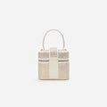Champagne Satin Rhinestone Vanity Case