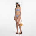 Navy Gingham Bikini Bottoms