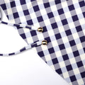 Navy Gingham Bikini Bottoms