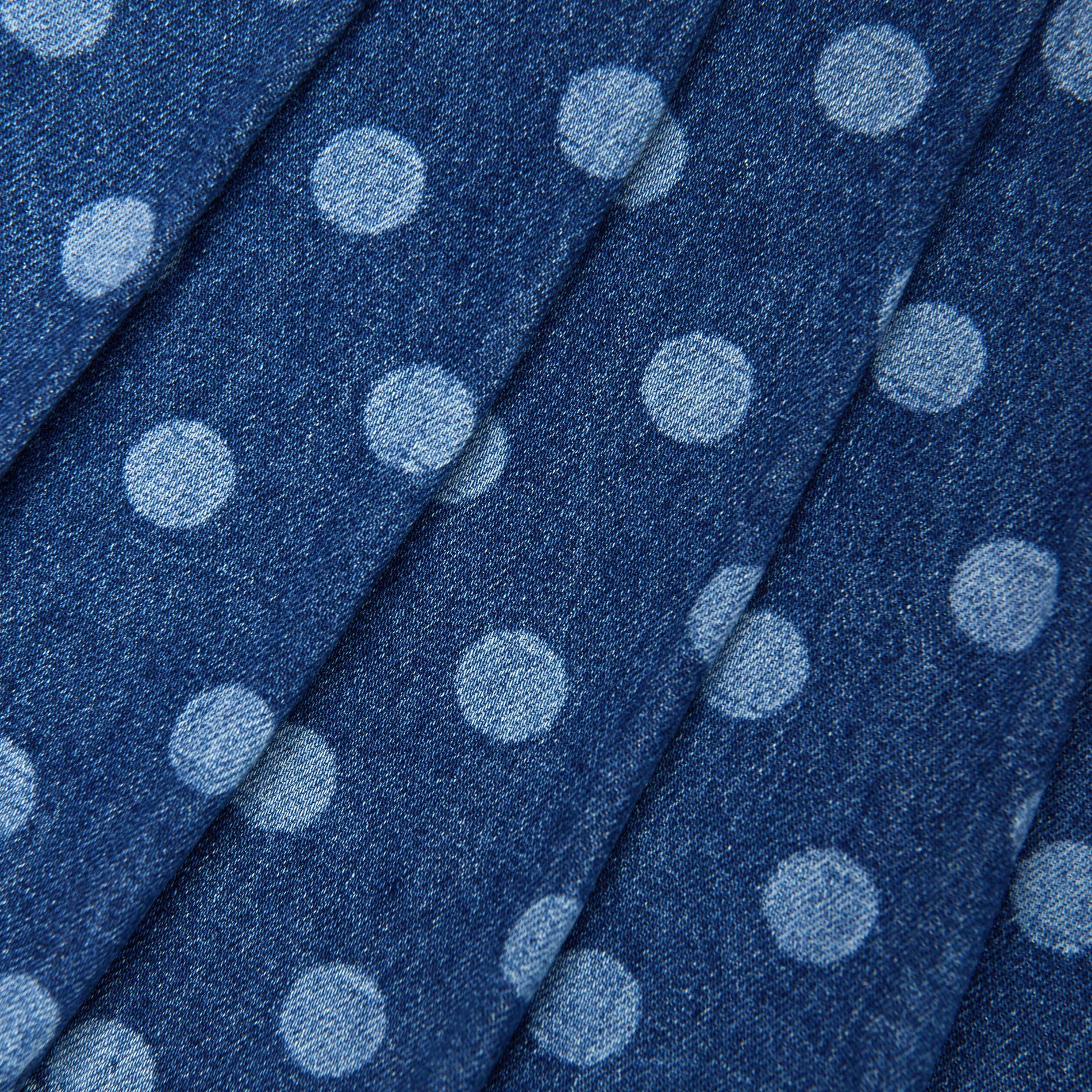 Polka Dot Denim Skirt