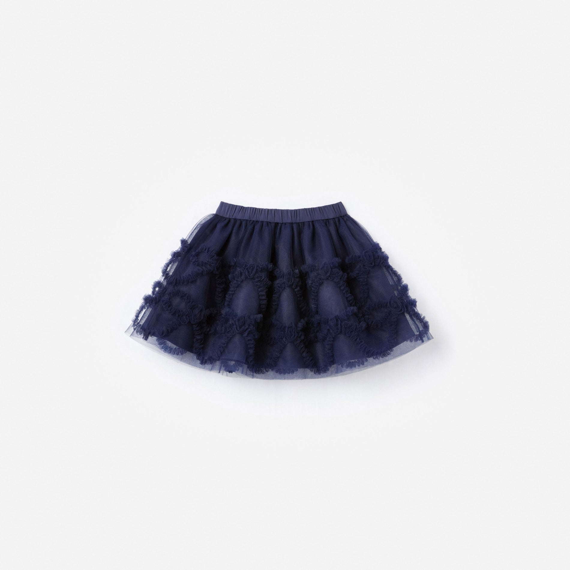 Navy Tulle Bow Skirt
