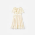 Cream Lace Cape Dress