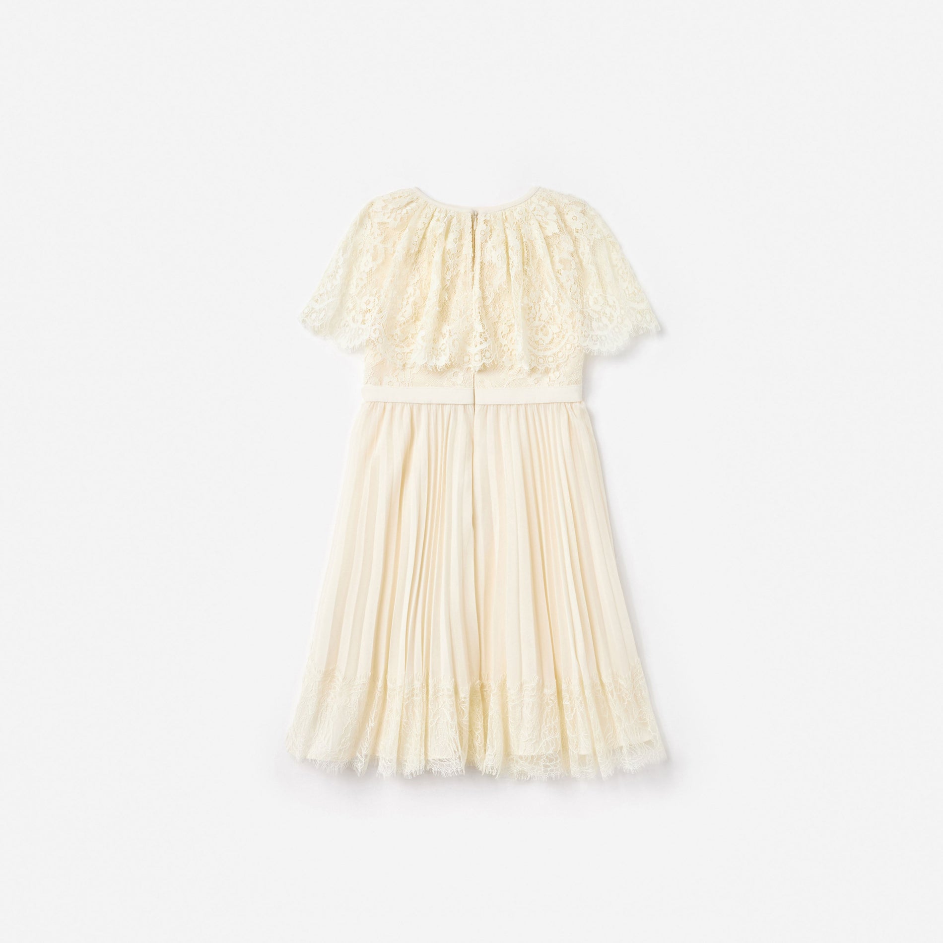 Cream Lace Cape Dress