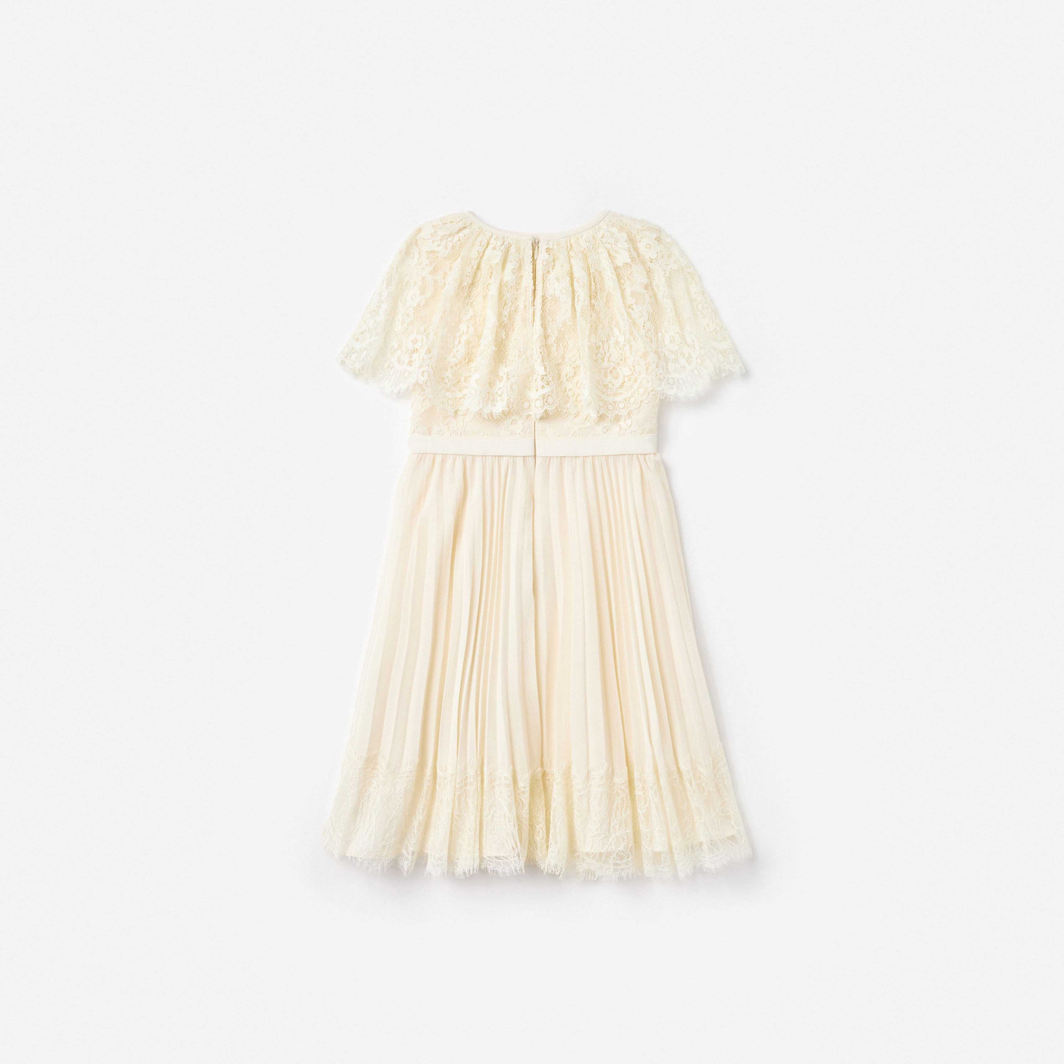 Cream Lace Cape Dress