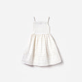 White Cotton Broderie Dress